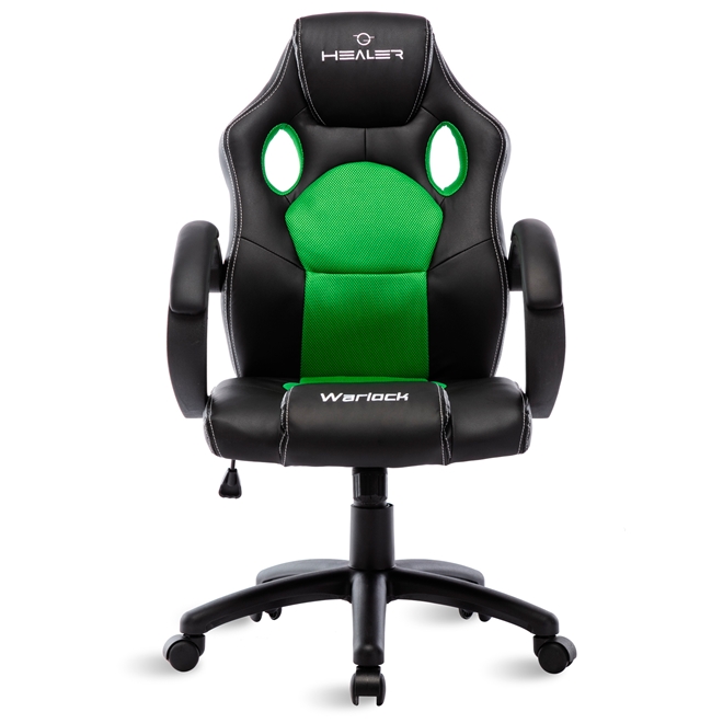 Cadeira Gamer Verde E Preto Healer Warlock Reclin Vel Girat Ria