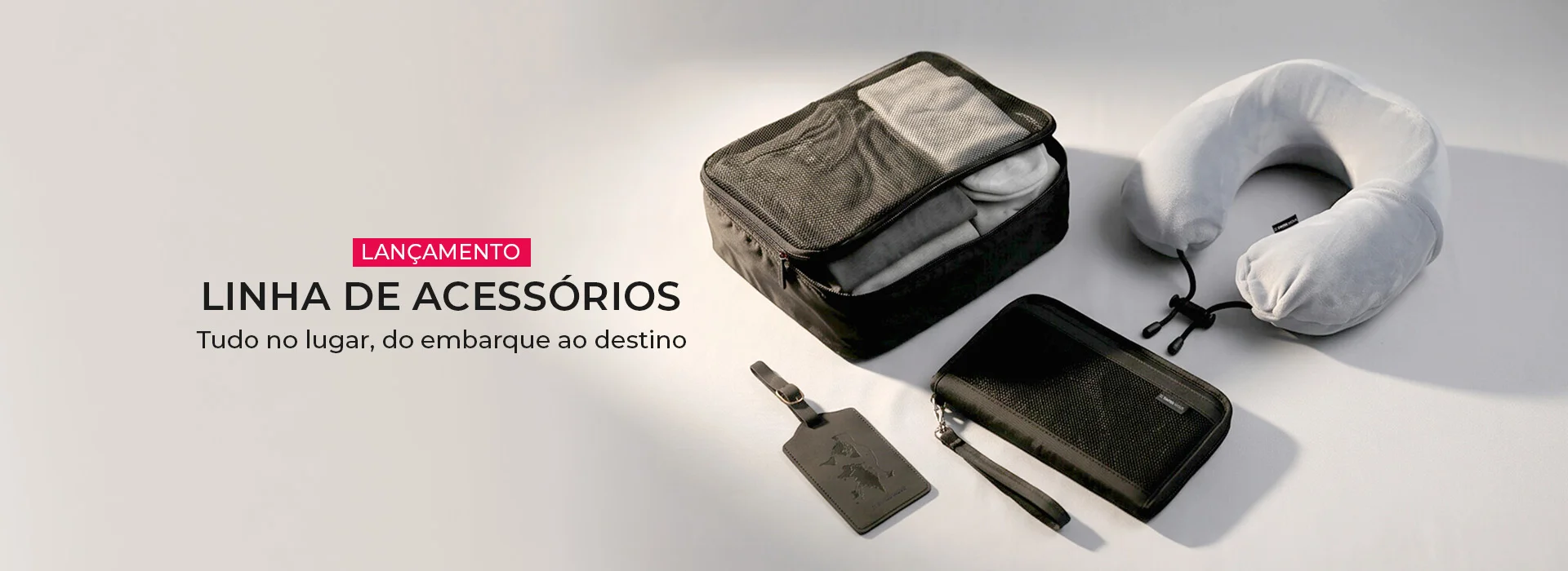 Acessórios de viagem com desconto 