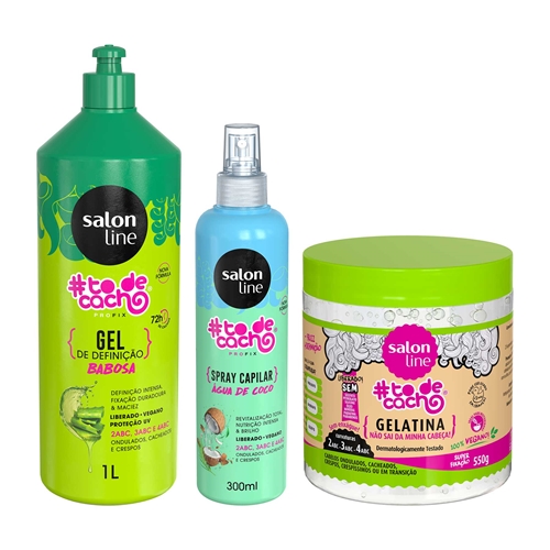 Kit Verao Finalizacao Gel Spray E Gelatina Todecacho Salon Line