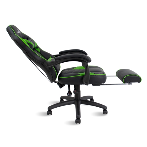 Cadeira gamer com apoio de pés Alien Healer - Preto/Verde