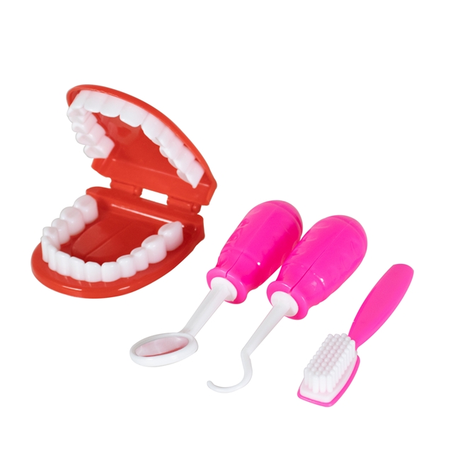 Maleta Kit Dentista Infantil Dentista 4 Peças Rosa Pakitoys :  : Brinquedos e Jogos