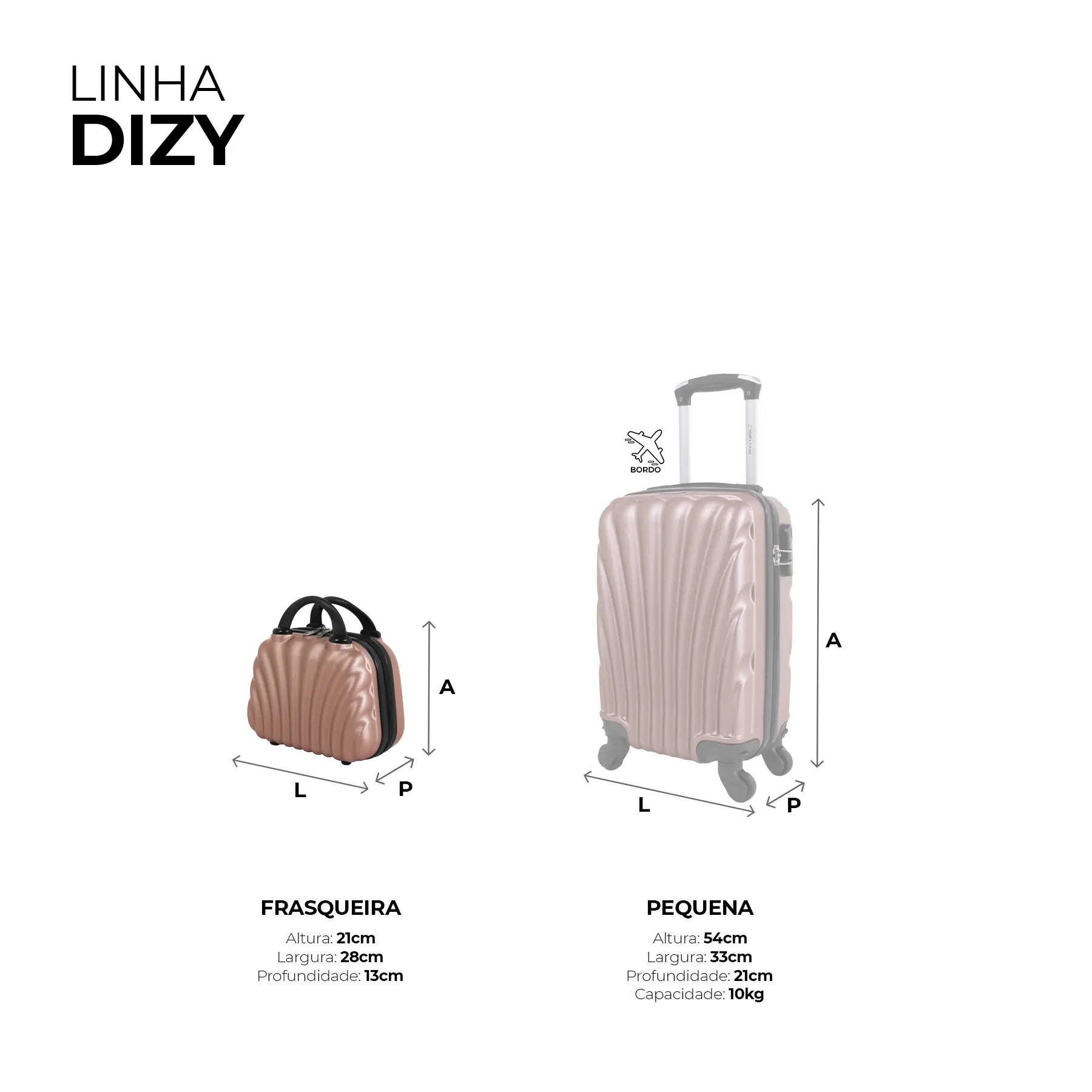 Frasqueira de viagem Rose Dizy Swiss Move