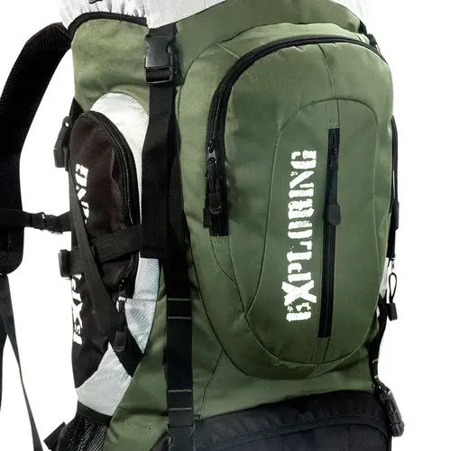 Mochila Camping Trilha 75 litros Esportiva Clio Style Verde