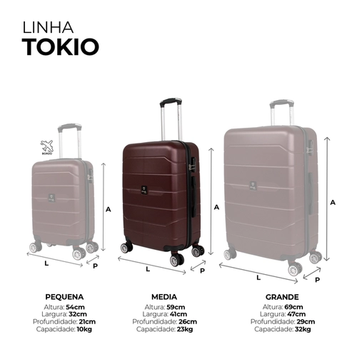 Mala de viagem 23kg média Tokio Swiss Move Rose