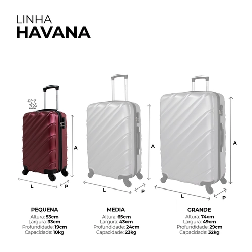 Mala de bordo 10kg pequena Havana Swiss Move Branco