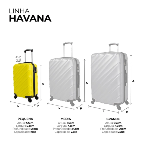 Mala de bordo 10kg pequena Havana Swiss Move Branco