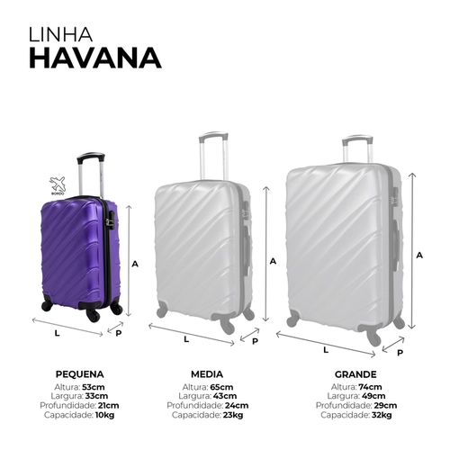 Mala de bordo 10kg pequena Havana Swiss Move Branco
