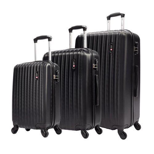 Kit de malas de viagem P/M/G Londres Swiss Move Preto