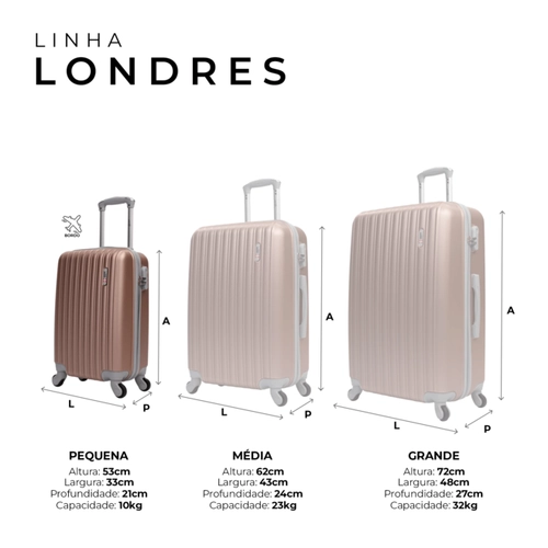 Mala de bordo 10kg pequena Londres Swiss Move Preto