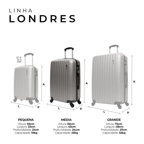 Mala de Viagem Média Preta 23kg: Elegância Executiva e Resistência