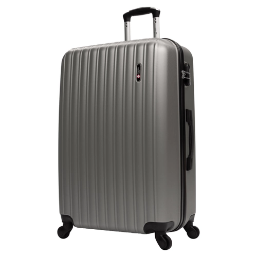 Mala de Viagem Grande Prata 32kg: Padrão Suíço e Resistência