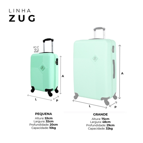 Mala de bordo 10kg pequena Zug Swiss Move Verde