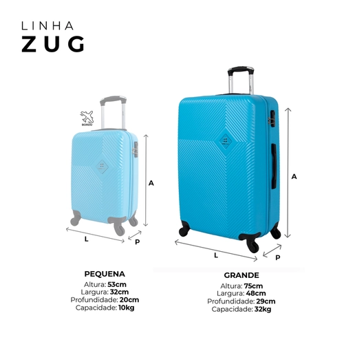 Mala de viagem 32kg grande Zug Swiss Move Rose