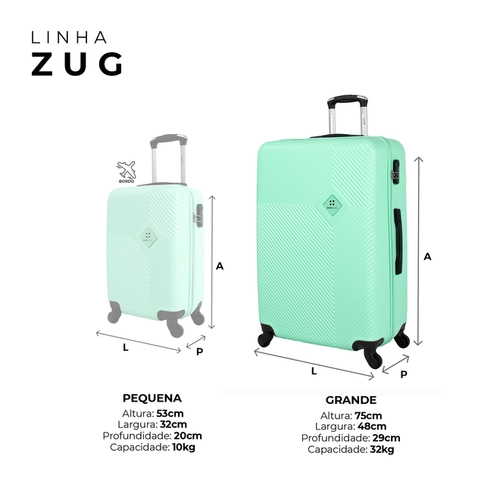 Mala de viagem 32kg grande Zug Swiss Move Rose