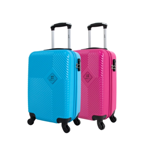 Kit 2 malas de viagem bordo 10kg Zug Swiss Move Pink e Azul