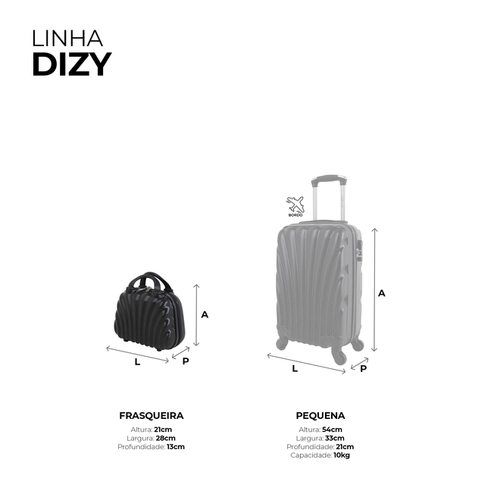 Frasqueira de viagem Dizy Swiss Move Preto