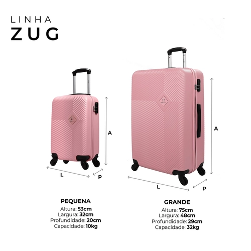 Kit de malas de viagem P/G Zug Swiss Move Pink