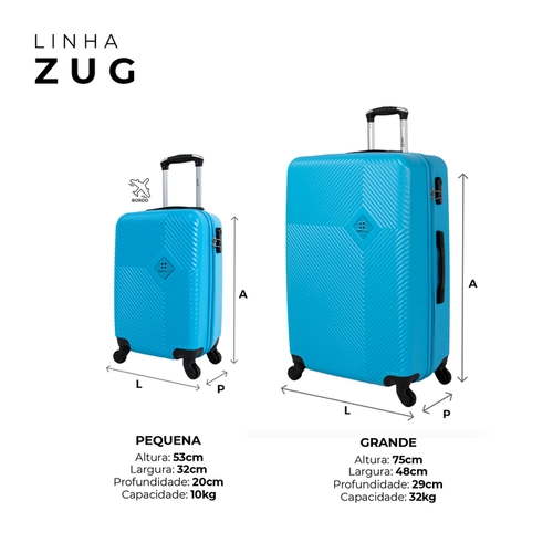 Kit de malas de viagem P/G Zug Swiss Move Pink