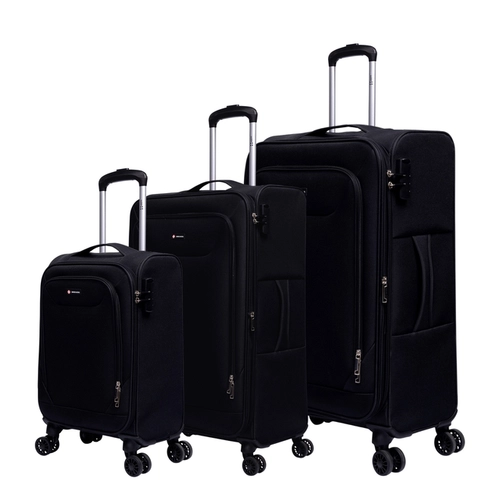 Kit de malas de viagem P/M/G Boston Swiss Move Preto