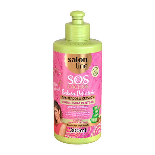 Creme Para Pentear S O S Cachos Babosa E Manteiga De Cacau 300ml Creme Para Pentear S O S Cachos Babosa E Manteiga De Cacau 300ml