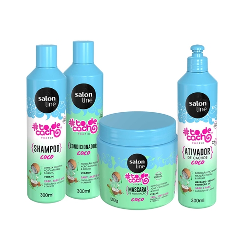 Kit Todecacho Coco Shampoo Condicionador Ativador De Cachos Mascara